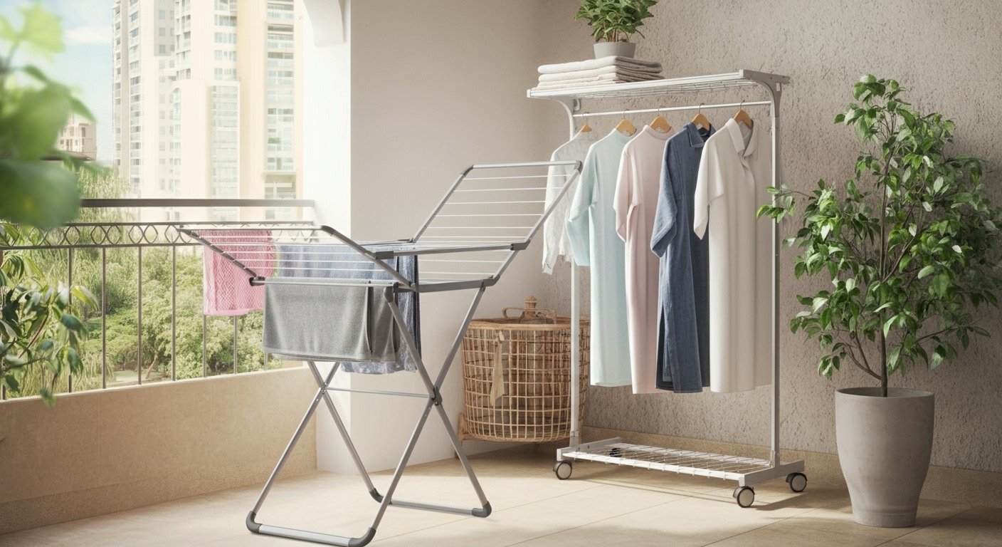 The drying rack setup that makes Dubai laundry dry faster (without the damp smell)