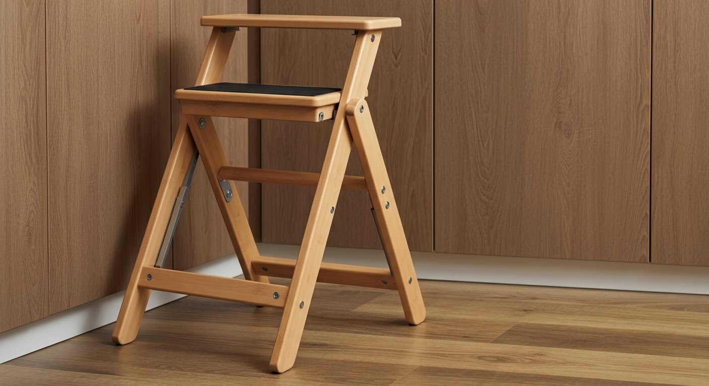 The foldable step stool Dubai homes end up using every day | Generated by NanoBanana (generated-by-nanobanana)