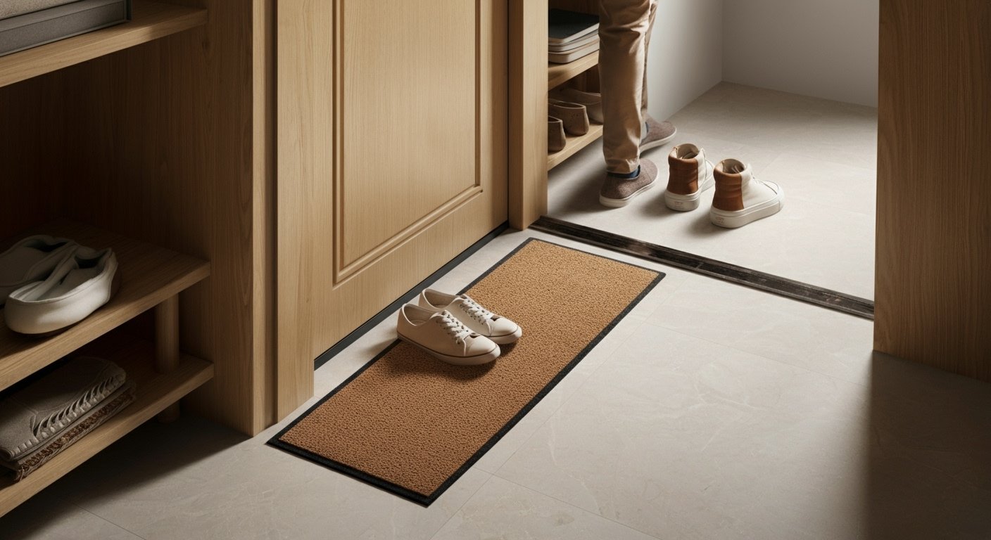 The entryway mat and shoe-zone setup that reduces sand inside (without constant vacuuming)